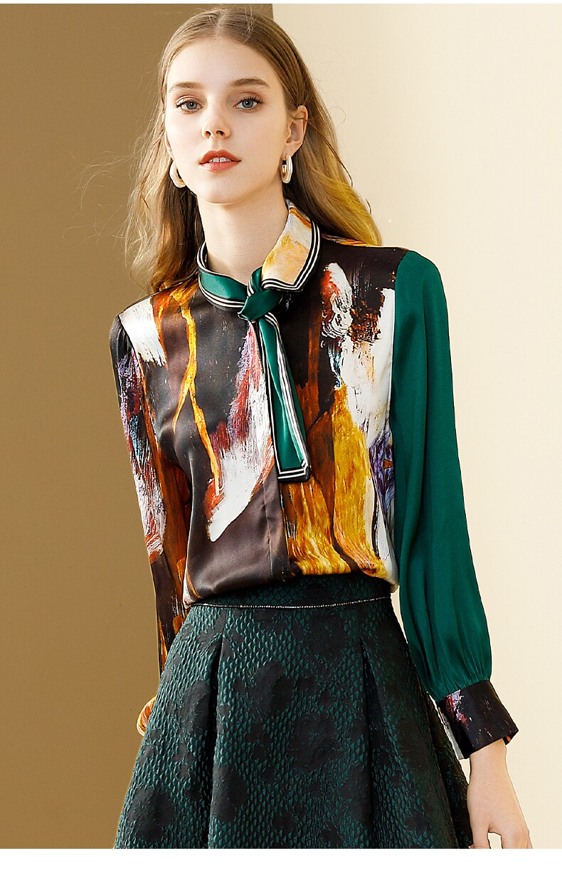 Long sleeve office blouse